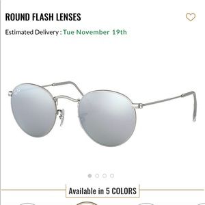 Ray-Ban round reflective unisex glasses